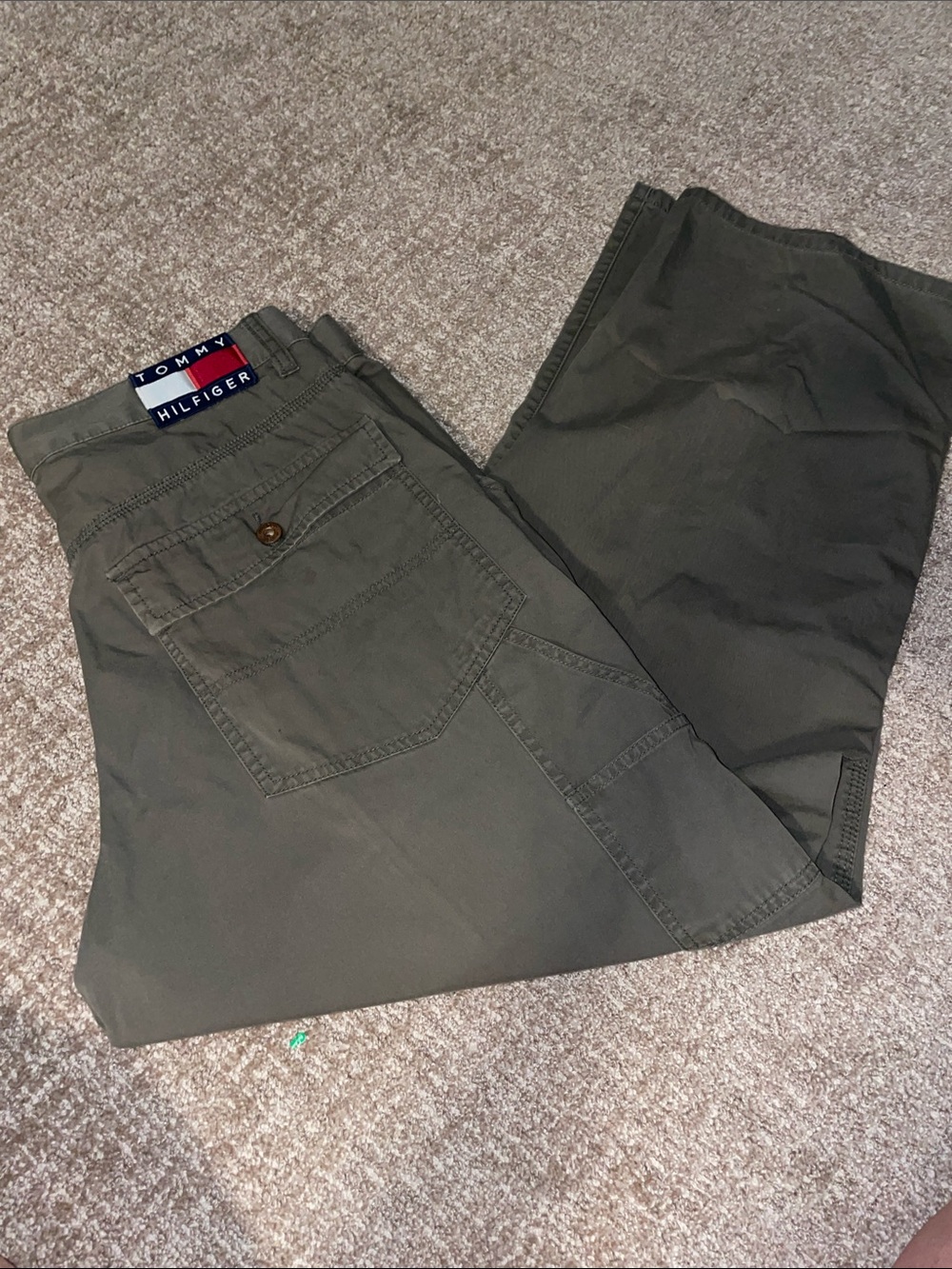 Y2K Tommy Hilfiger Pants 36/32 Olive Green
